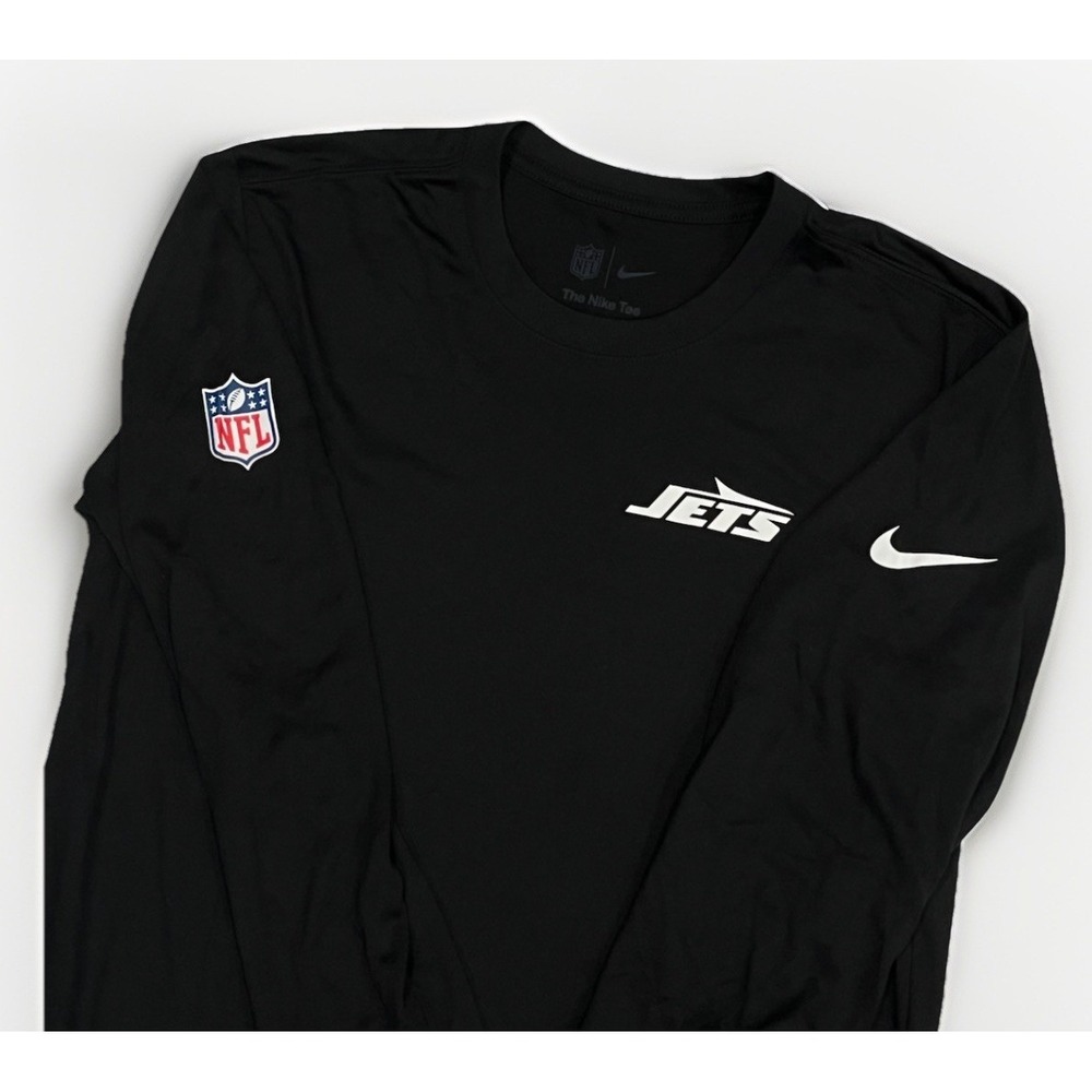 New York Jets NFL Nike On Field Dri-Fit Long Sleeve Black Shirt Logo Men's Small